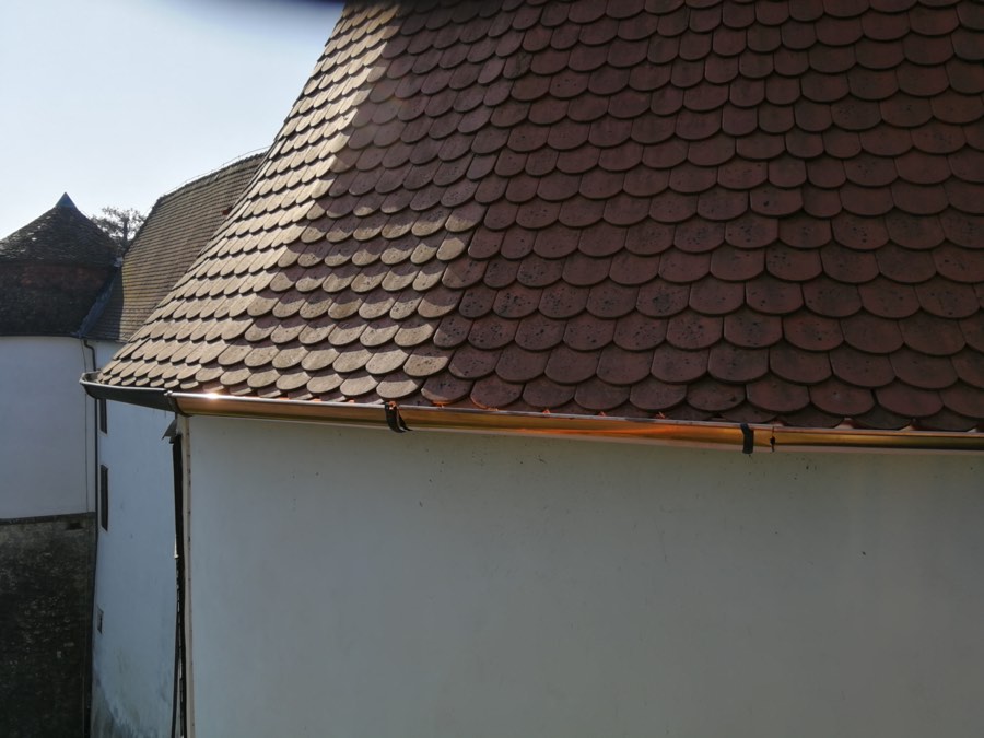 Zamenjava žlebov na Gradu Sevnica